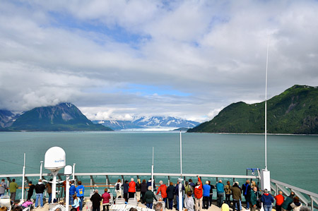 Zaterdag 6 augustus - ...langs de Hubbard Glacier.....