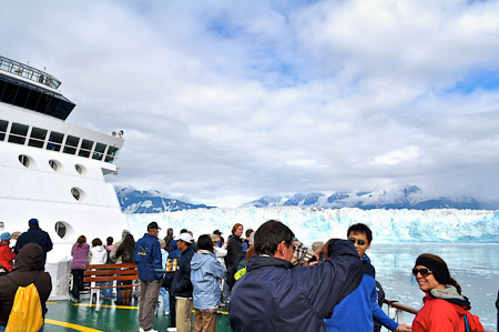 Zaterdag 6 augustus - ...langs de Hubbard Glacier.....