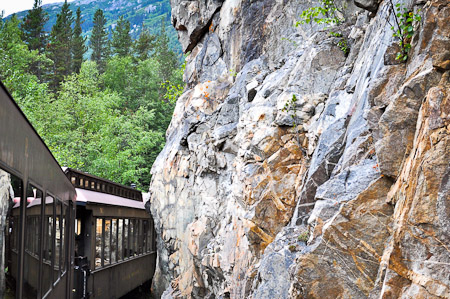 Maandag 8 augustus 2011 - Skagway...In de namiddag genieten we aan boord van de White Pass Senic Railway