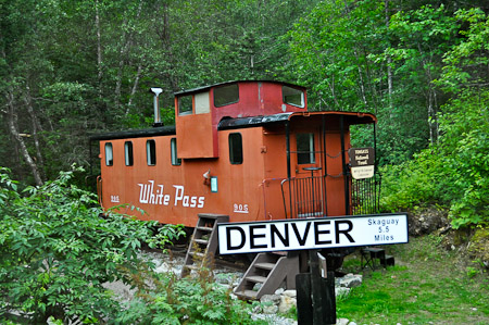 Maandag 8 augustus 2011 - Skagway...In de namiddag genieten we aan boord van de White Pass Senic Railway